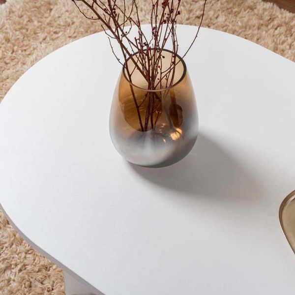 Table basse ovale en aggloméré Sable - 7