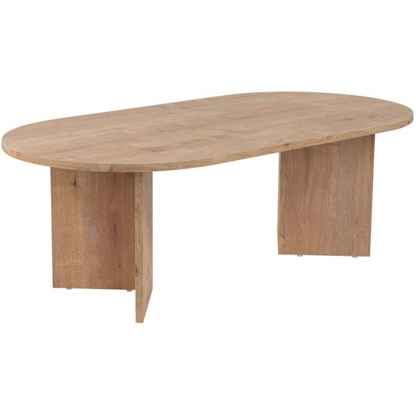 Table basse ovale en aggloméré Sable
