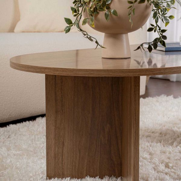Table basse ovale en aggloméré Sable - 6