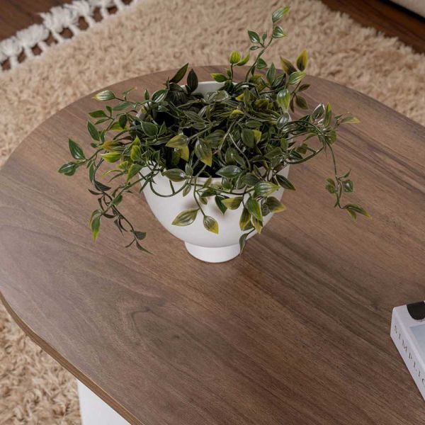 Table basse ovale en aggloméré Sable - 7