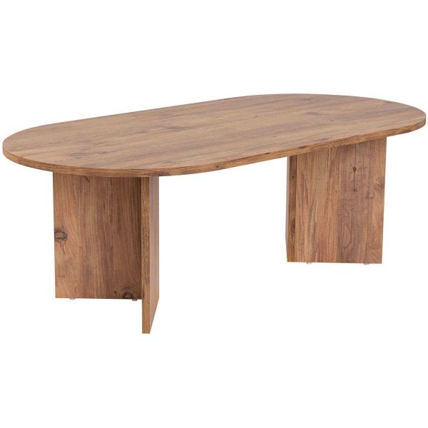 Table basse ovale en aggloméré Sable