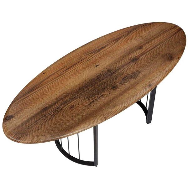 Table basse ovale en aggloméré Tito - 129