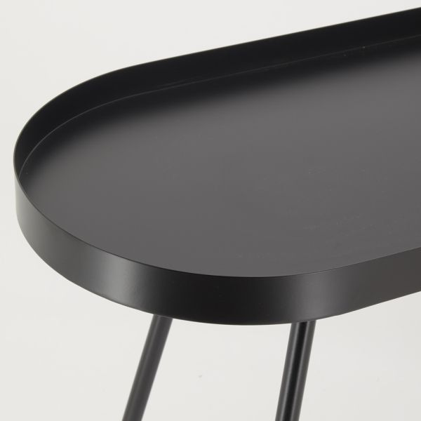 Table basse ovale en métal noir - AUBRY GASPARD
