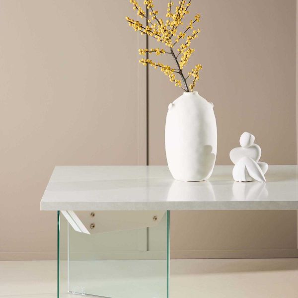 Table basse 120 x 80 cm pieds en verre Ester - 8