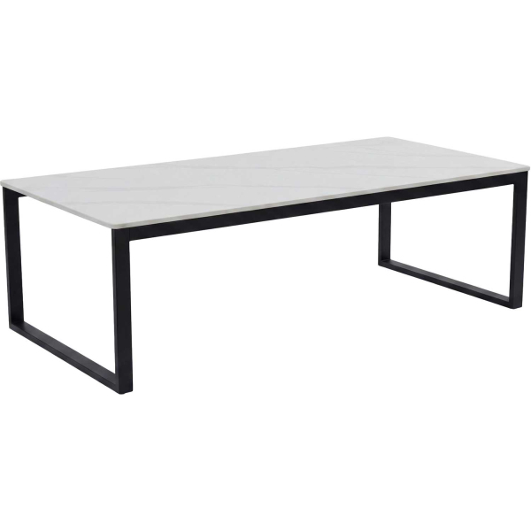 Table basse 120 x 60 cm en pierre frittée Estelle