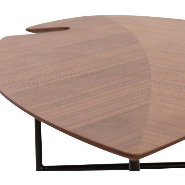 Table basse en placage noyer Leaf - 6
