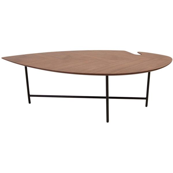 Table basse en placage noyer Leaf - PRO-1471