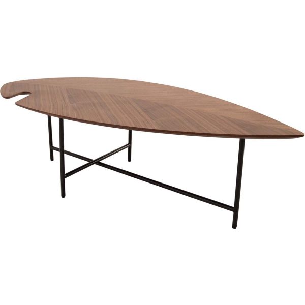 Table basse en placage noyer Leaf - 269,40