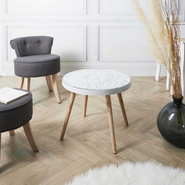 Table basse plateau arabesque 50 cm - THE HOME DECO FACTORY