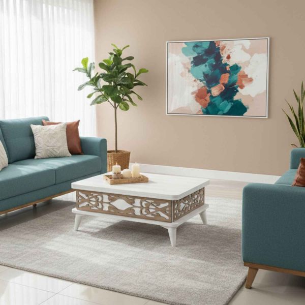 Table basse avec plateau modulable Ada - HANAH HOME