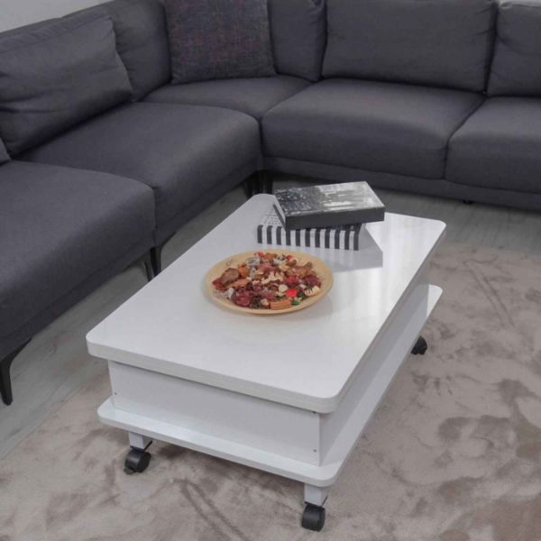 Table basse avec plateau modulable Helsinki - HANAH HOME