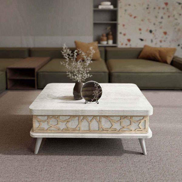Table basse avec plateau modulable Ottowa Ada - HANAH HOME