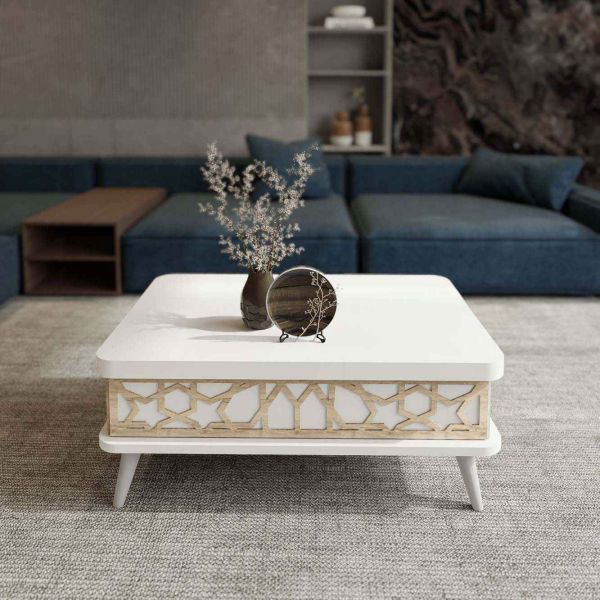 Table basse avec plateau modulable Ottowa Ada - HANAH HOME