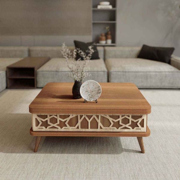 Table basse avec plateau modulable Ottowa Ada - HANAH HOME