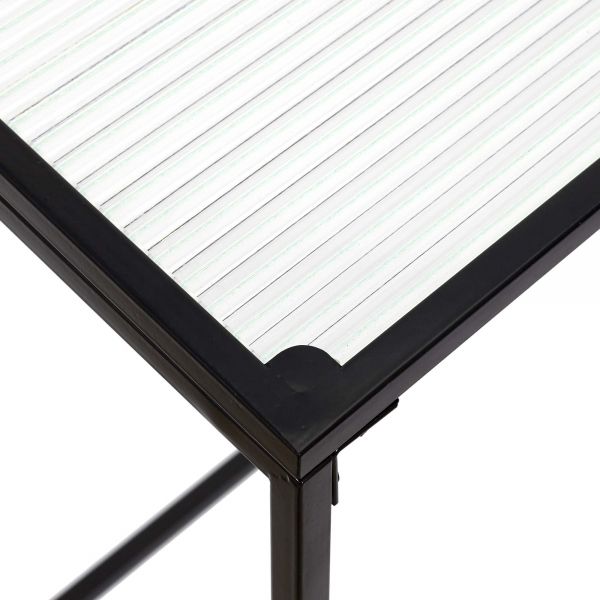 Table basse plateau en verre texturé Rosa - 48,90