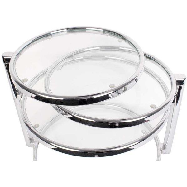 Table basse plateaux pivotants en verre - 199