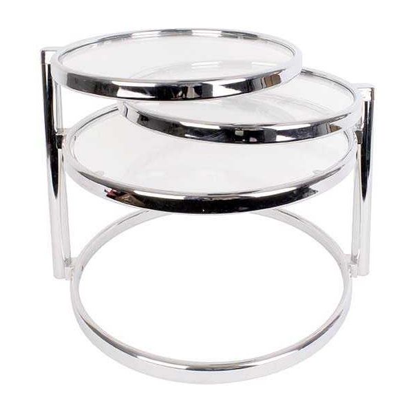 Table basse plateaux pivotants en verre - PRE-0678