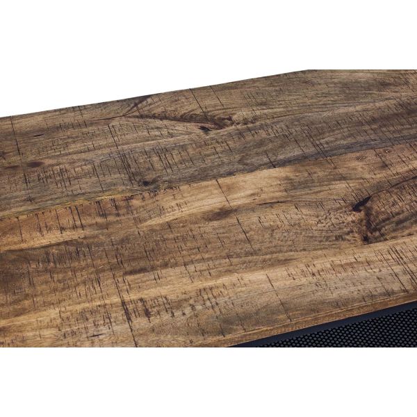 Table basse rectangulaire avec roulettes Indus 110 x 60 cm - ANTIC LINE CRéATIONS