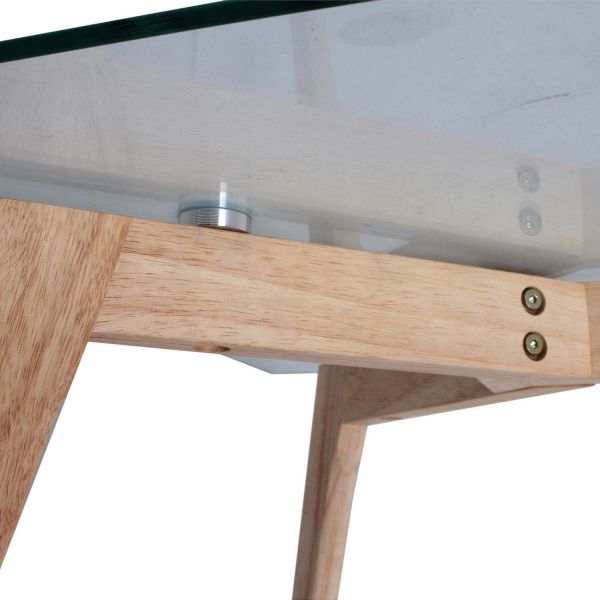 Table basse rectangulaire en verre 110 x 60 x 45 cm - 99,90
