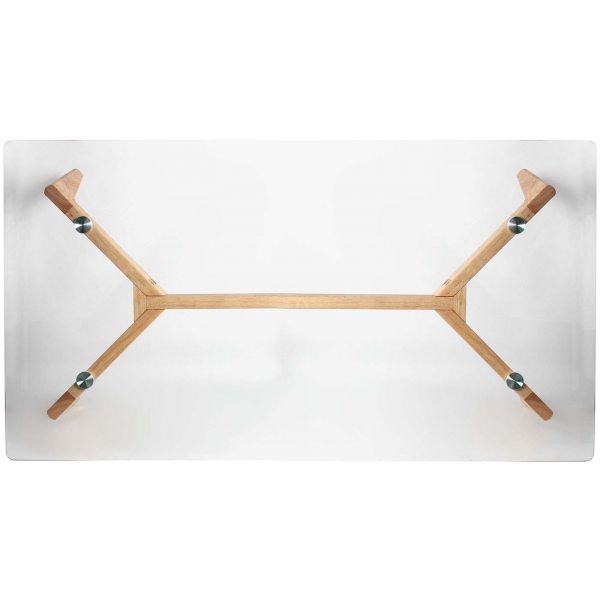 Table basse rectangulaire en verre 110 x 60 x 45 cm - CMP-3405
