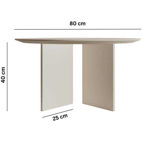 Table basse ronde 80 cm en aggloméré Leo - ASI-1992