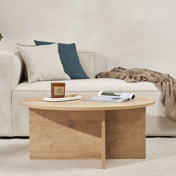 Table basse ronde en aggloméré Soleil - 99,90