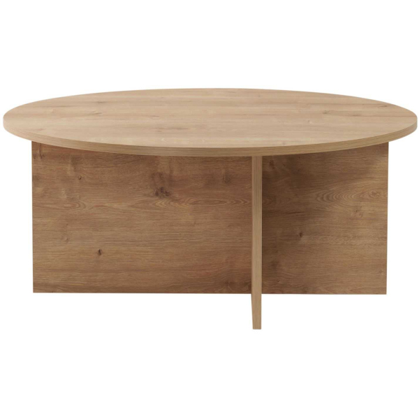 Table basse ronde en aggloméré Soleil