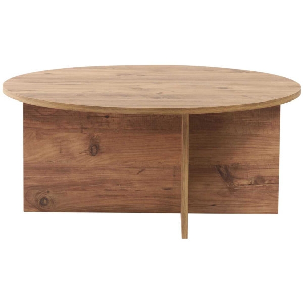Table basse ronde en aggloméré Soleil