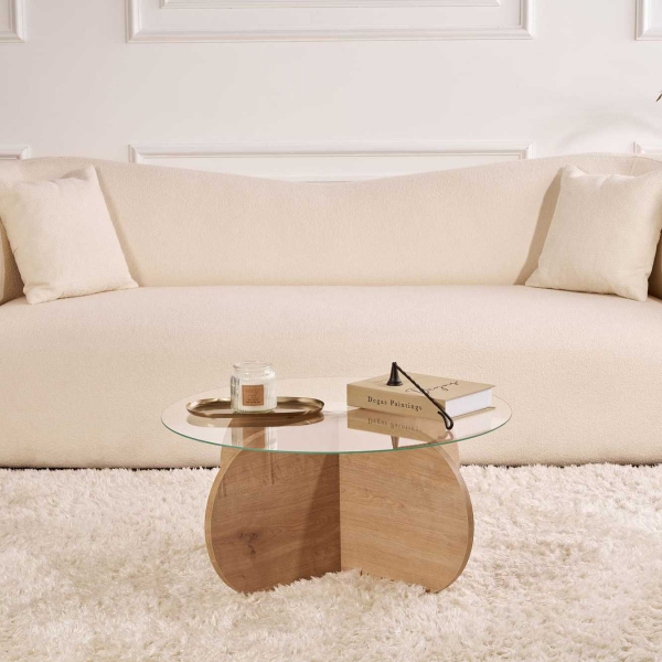 Table basse ronde en verre Aeris - 5