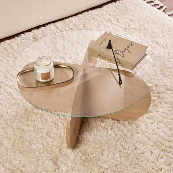 Table basse ronde en verre Aeris - 6