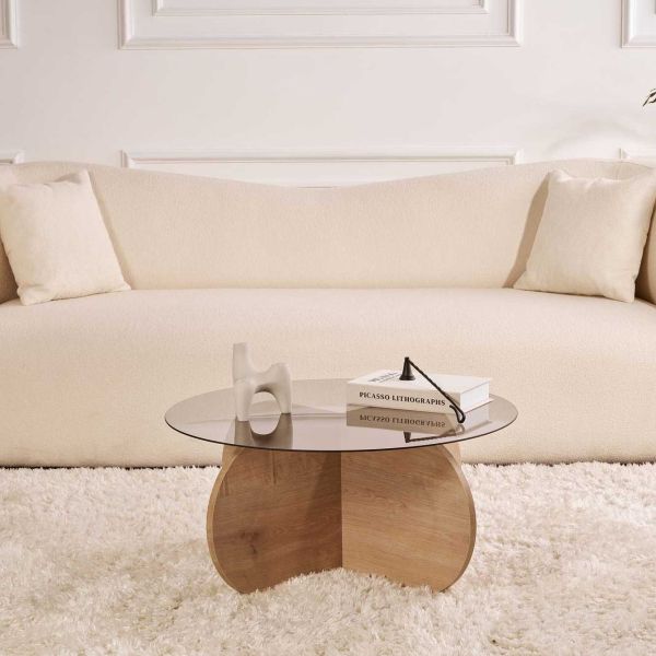 Table basse ronde en verre Aeris - 6
