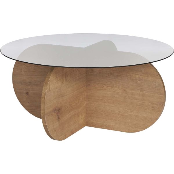 Table basse ronde en verre Aeris