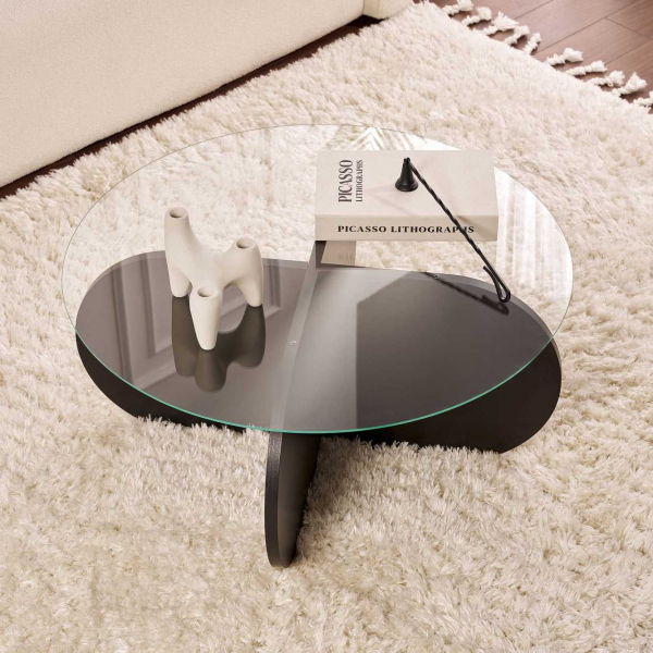 Table basse ronde en verre Aeris - 5