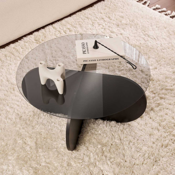 Table basse ronde en verre Aeris - 5