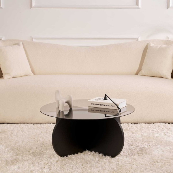Table basse ronde en verre Aeris - 6