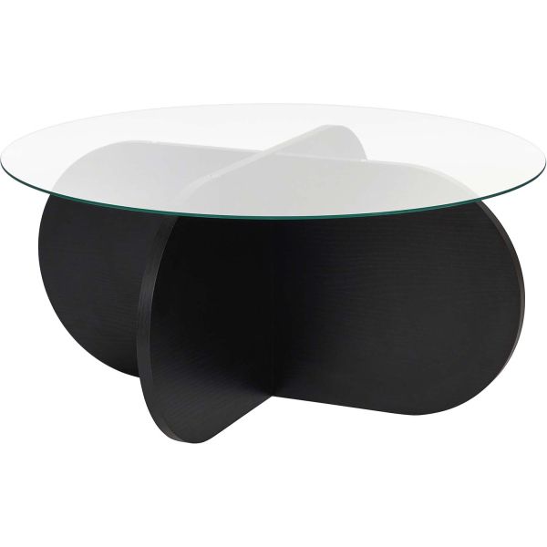 Table basse ronde en verre Aeris
