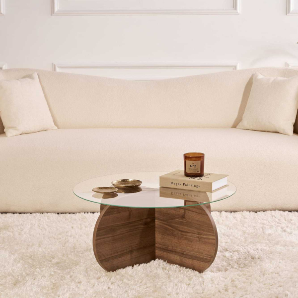 Table basse ronde en verre Aeris - 6