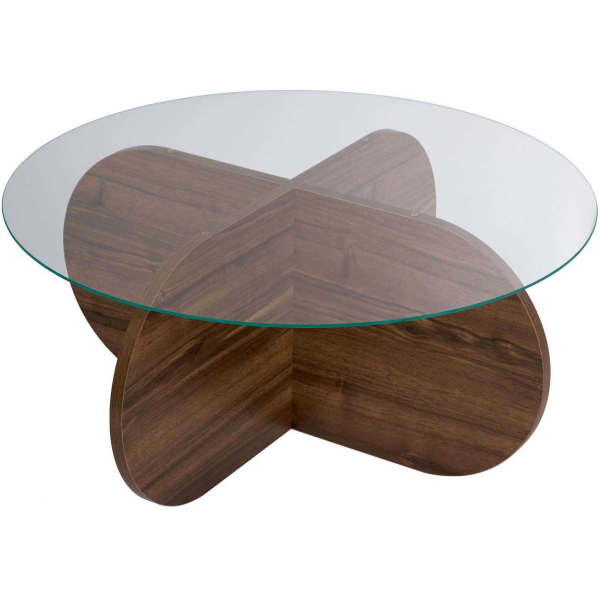 Table basse ronde en verre Aeris