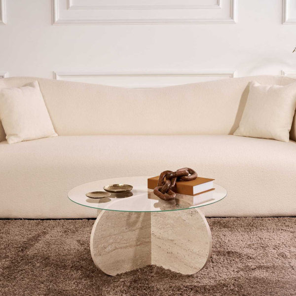 Table basse ronde en verre Aeris - 6