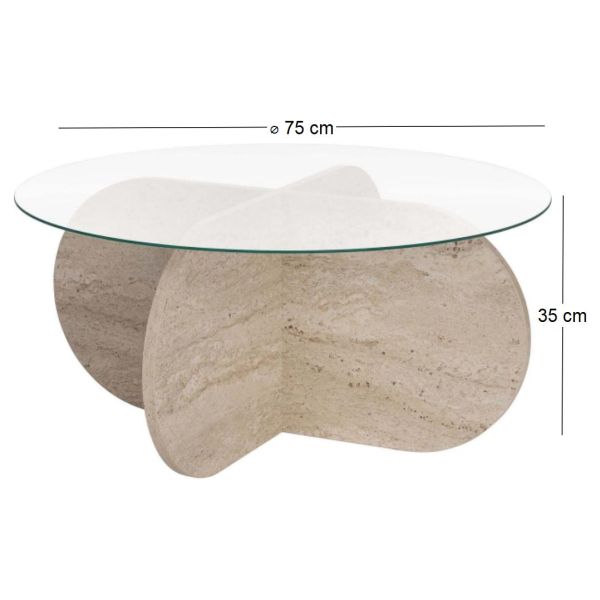 Table basse ronde en verre Aeris - 7