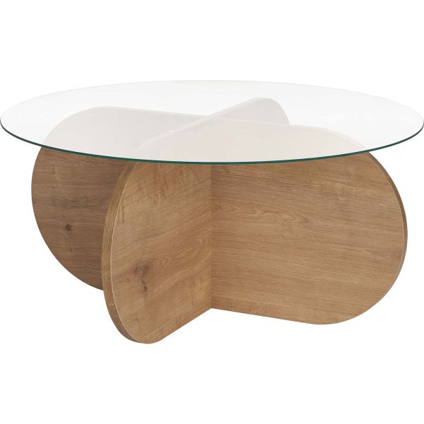 Table basse ronde en verre Aeris