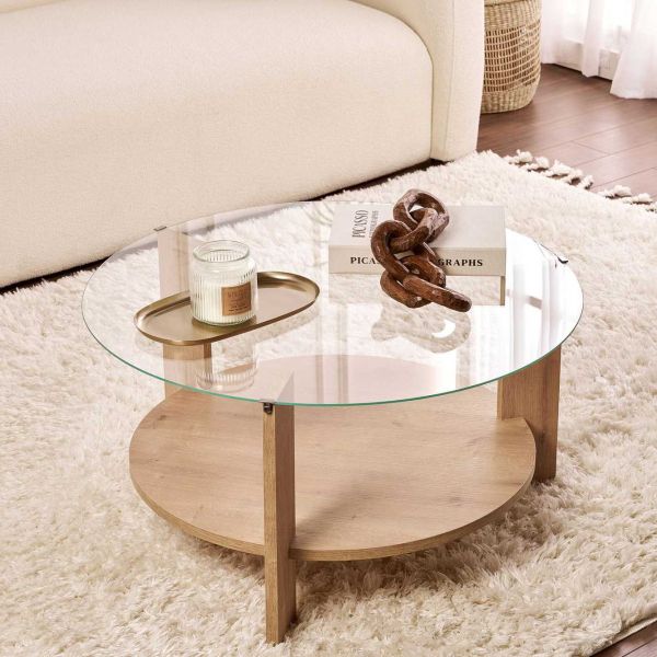 Table basse ronde en verre Clara - 6