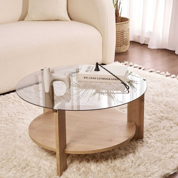 Table basse ronde en verre Clara - 6