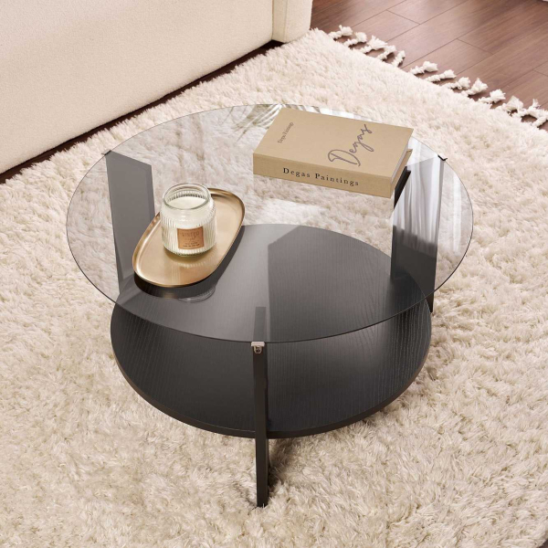 Table basse ronde en verre Clara - 5