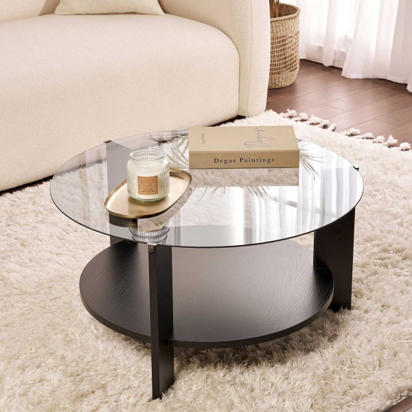 Table basse ronde en verre Clara - 6