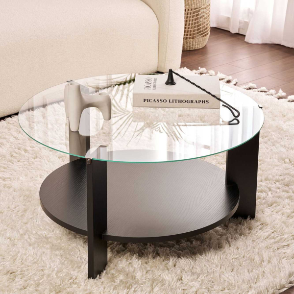 Table basse ronde en verre Clara - 6