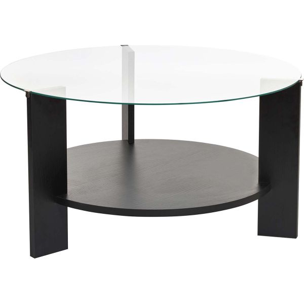 Table basse ronde en verre Clara