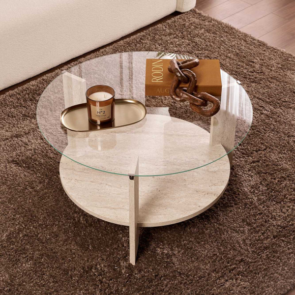 Table basse ronde en verre Clara - 5