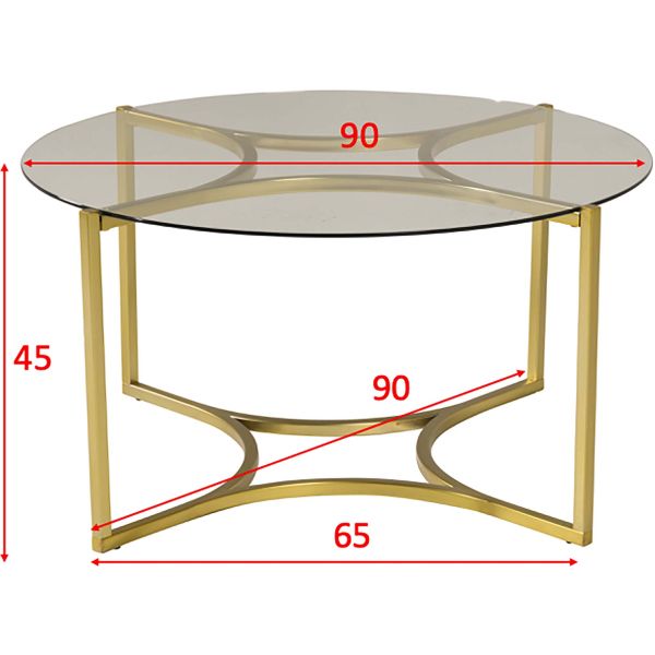 Table basse ronde en verre Kivik - VEN-0114