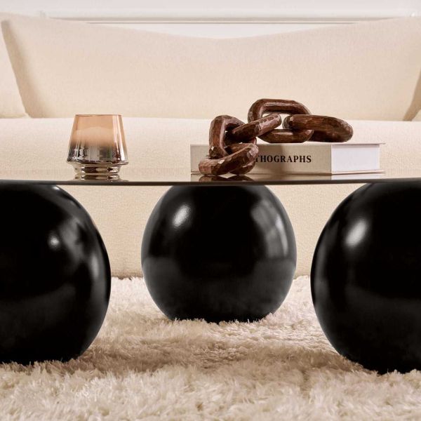 Table basse ronde en verre Miro - 5